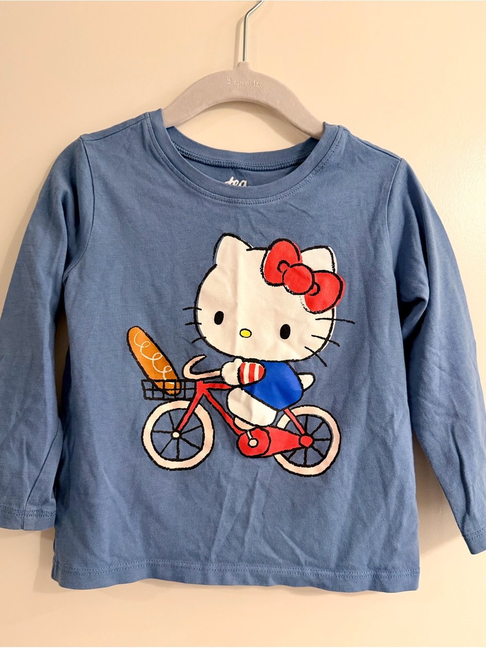 Tea Collection- Hello Kitty in Paris Blue Long-Sleeve Kids Graphic Tee